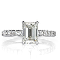 2.09ct Emerald Cut Diamond Engagement Ring