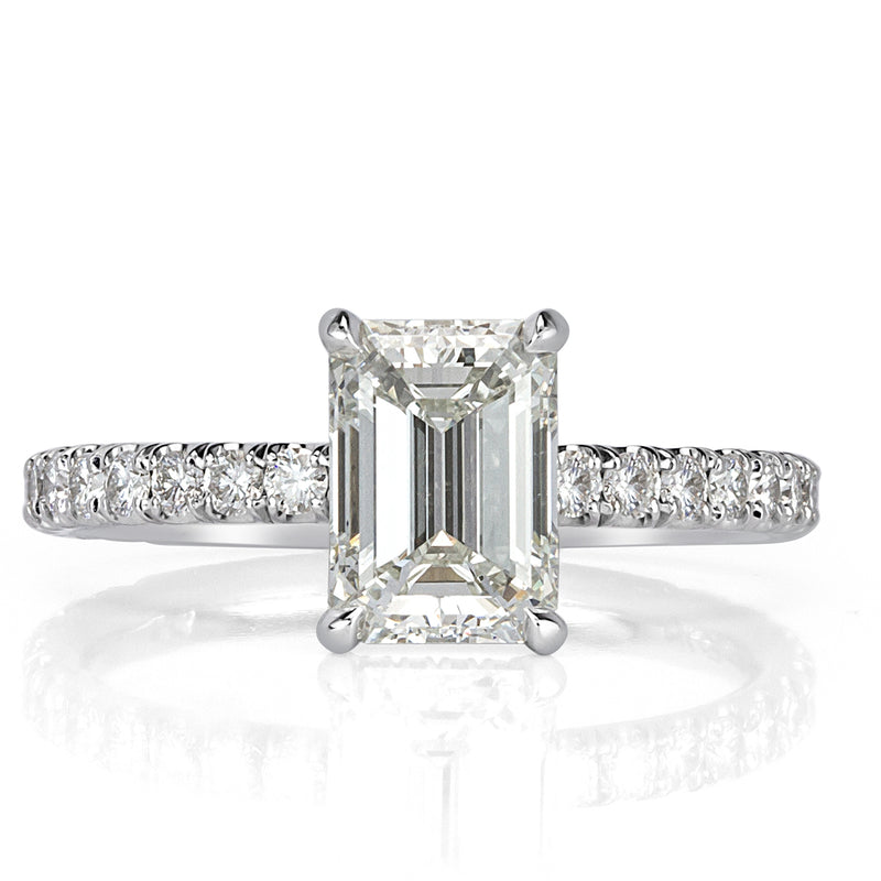 2.09ct Emerald Cut Diamond Engagement Ring