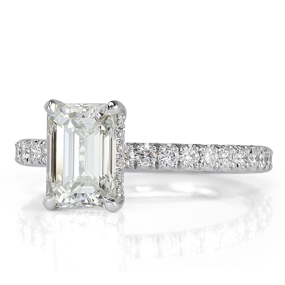 2.09ct Emerald Cut Diamond Engagement Ring
