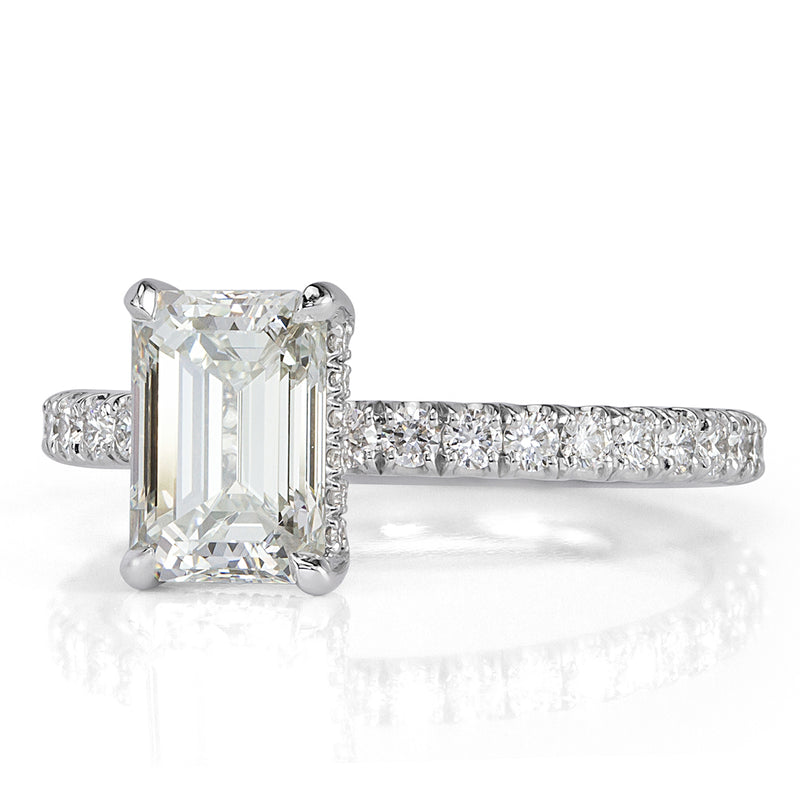2.09ct Emerald Cut Diamond Engagement Ring