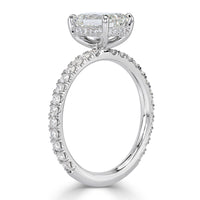 2.09ct Emerald Cut Diamond Engagement Ring
