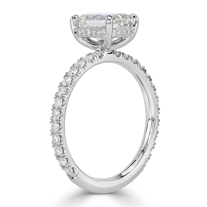 2.09ct Emerald Cut Diamond Engagement Ring