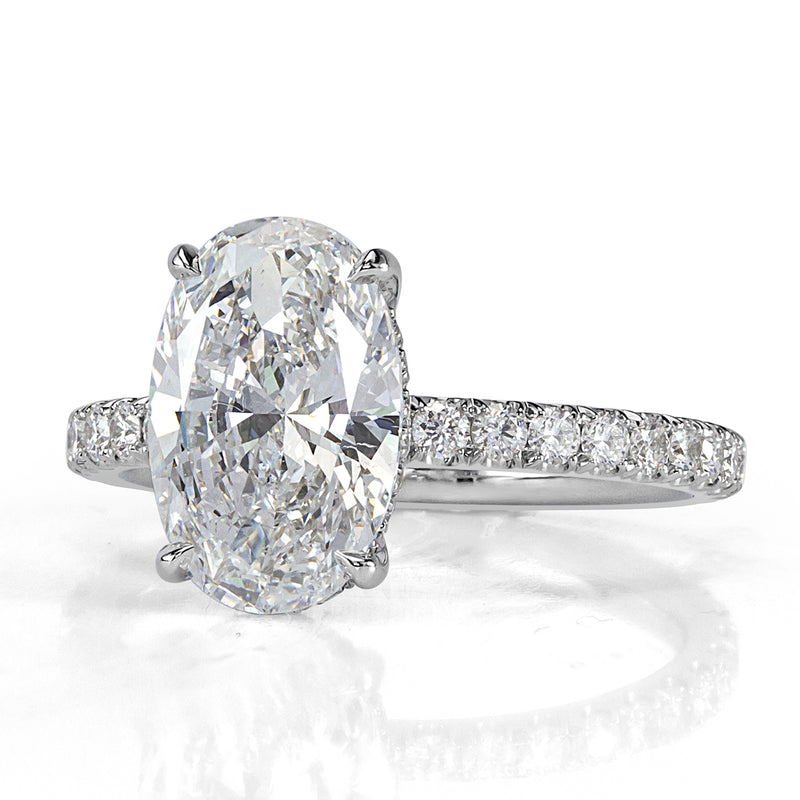 3.16ct Oval Cut Diamond Engagement Ring