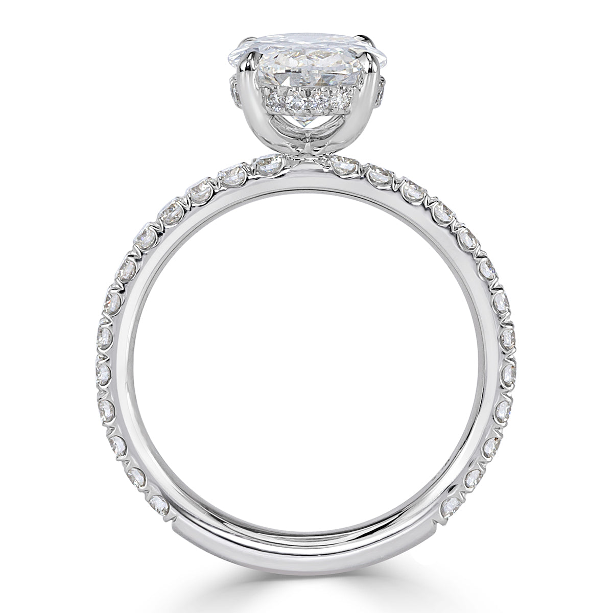 3.16ct Oval Cut Diamond Engagement Ring