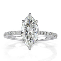 1.97ct Marquise Cut Diamond Engagement Ring