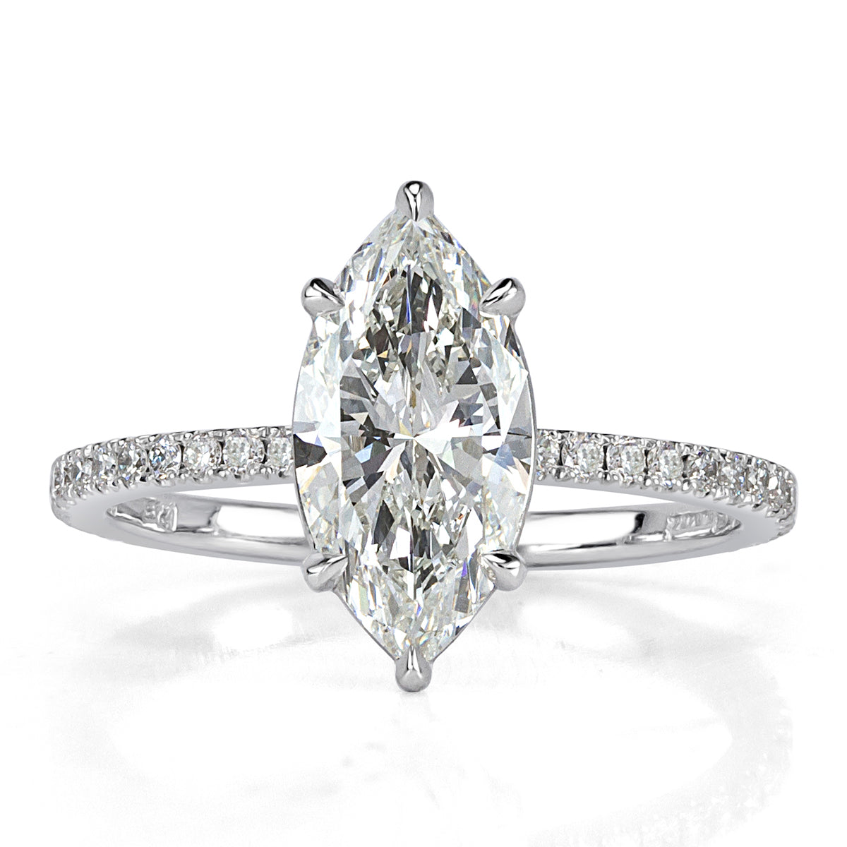 1.97ct Marquise Cut Diamond Engagement Ring