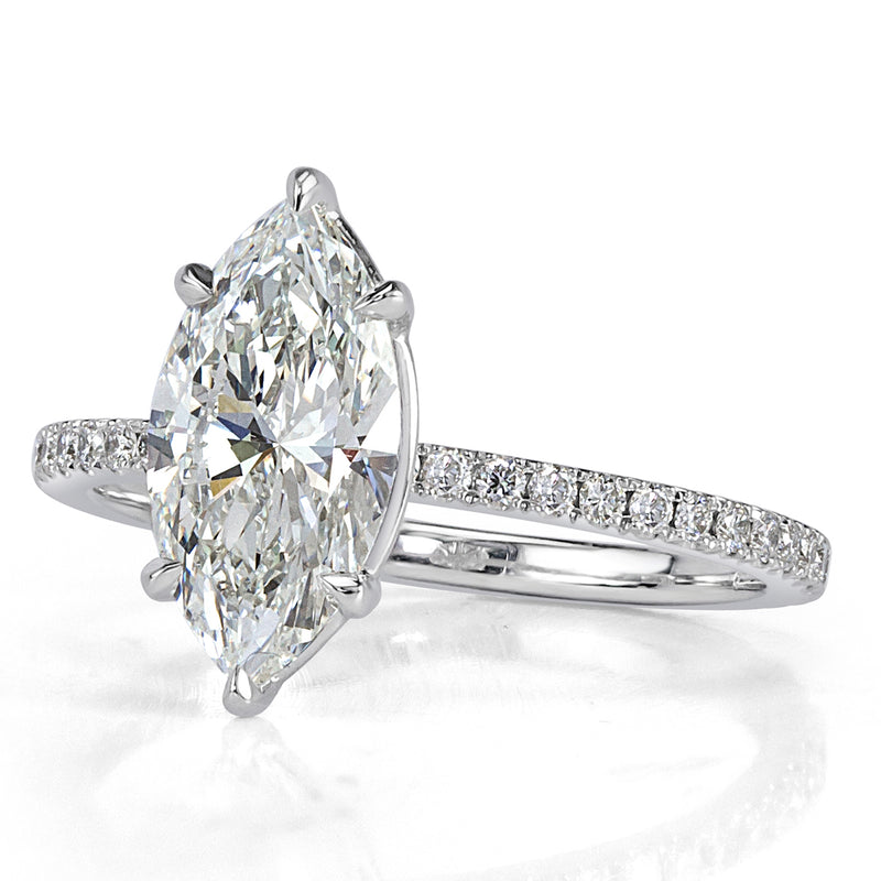 1.97ct Marquise Cut Diamond Engagement Ring