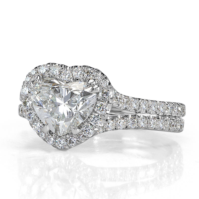 2.27ct Heart Shaped Diamond Engagement Ring