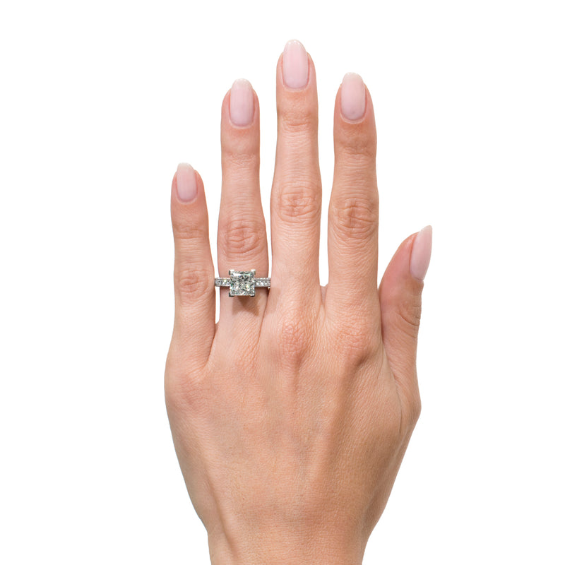 4.80ct Princess Cut Diamond Engagement Ring