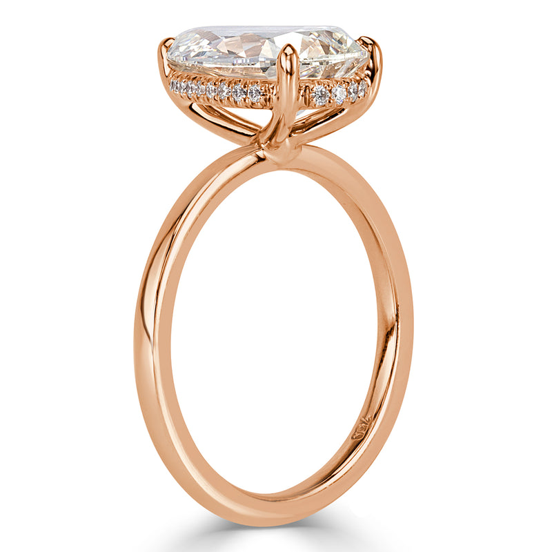 3.10ct Pear Shaped Diamond Engagement Ring