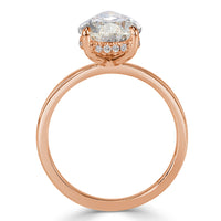 3.10ct Pear Shaped Diamond Engagement Ring