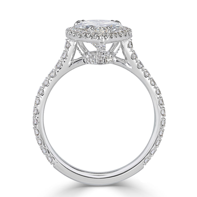 2.59ct Pear Shaped Diamond Engagement Ring