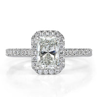 1.41ct Radiant Cut Diamond Engagement Ring