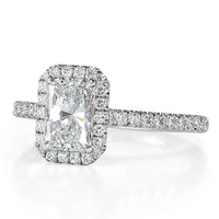 1.41ct Radiant Cut Diamond Engagement Ring