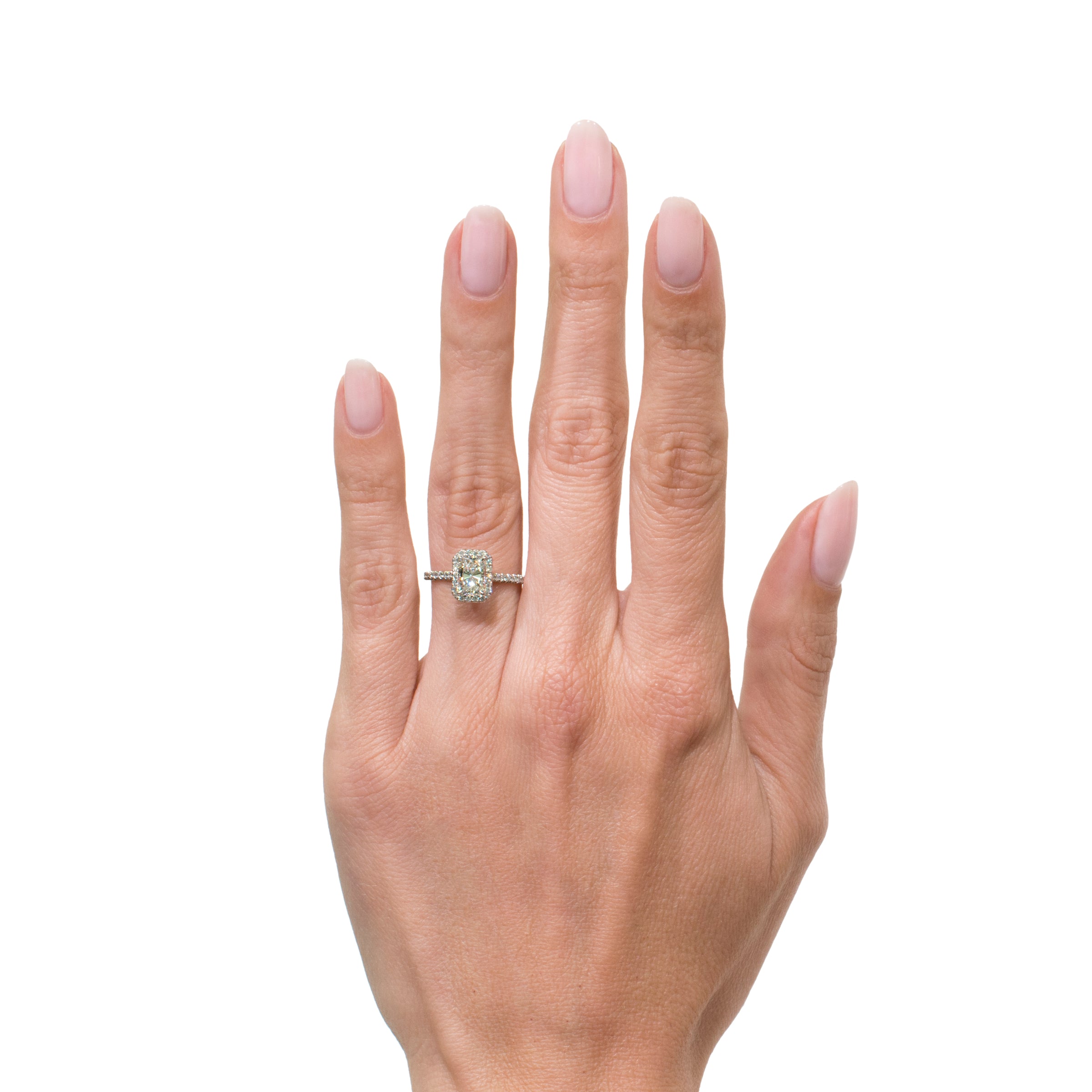 1.41ct Radiant Cut Diamond Engagement Ring