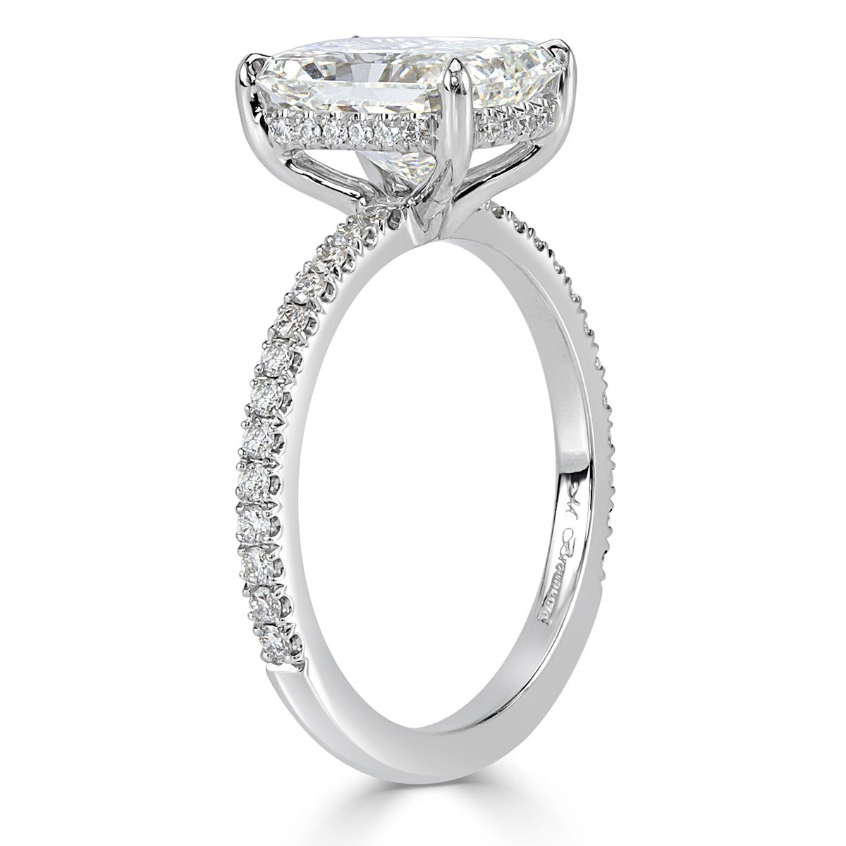 3.06ct Radiant Cut Diamond Engagement Ring