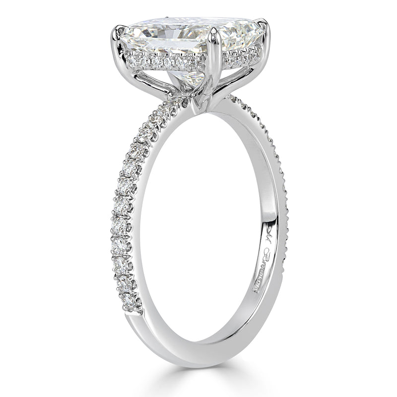 3.06ct Radiant Cut Diamond Engagement Ring