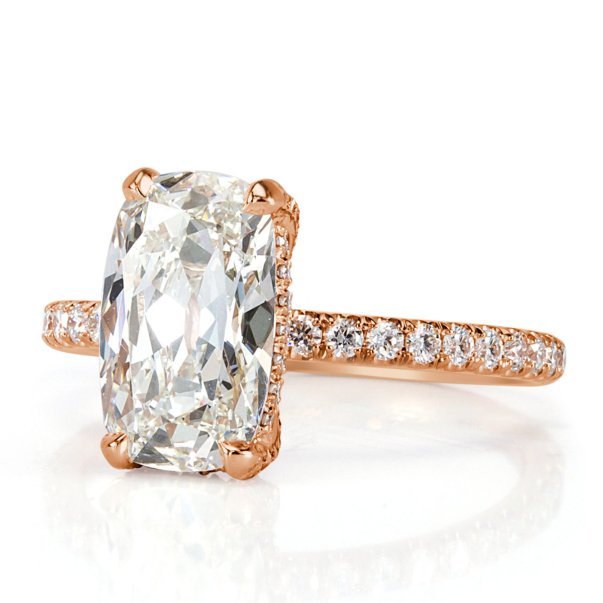 3.02ct Old Mine Cut Diamond Engagement Ring
