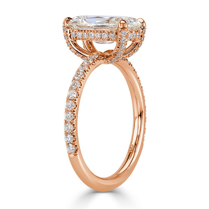 3.02ct Old Mine Cut Diamond Engagement Ring