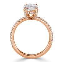 3.02ct Old Mine Cut Diamond Engagement Ring