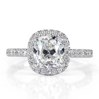 2.67ct Old Mine Cut Diamond Engagement Ring