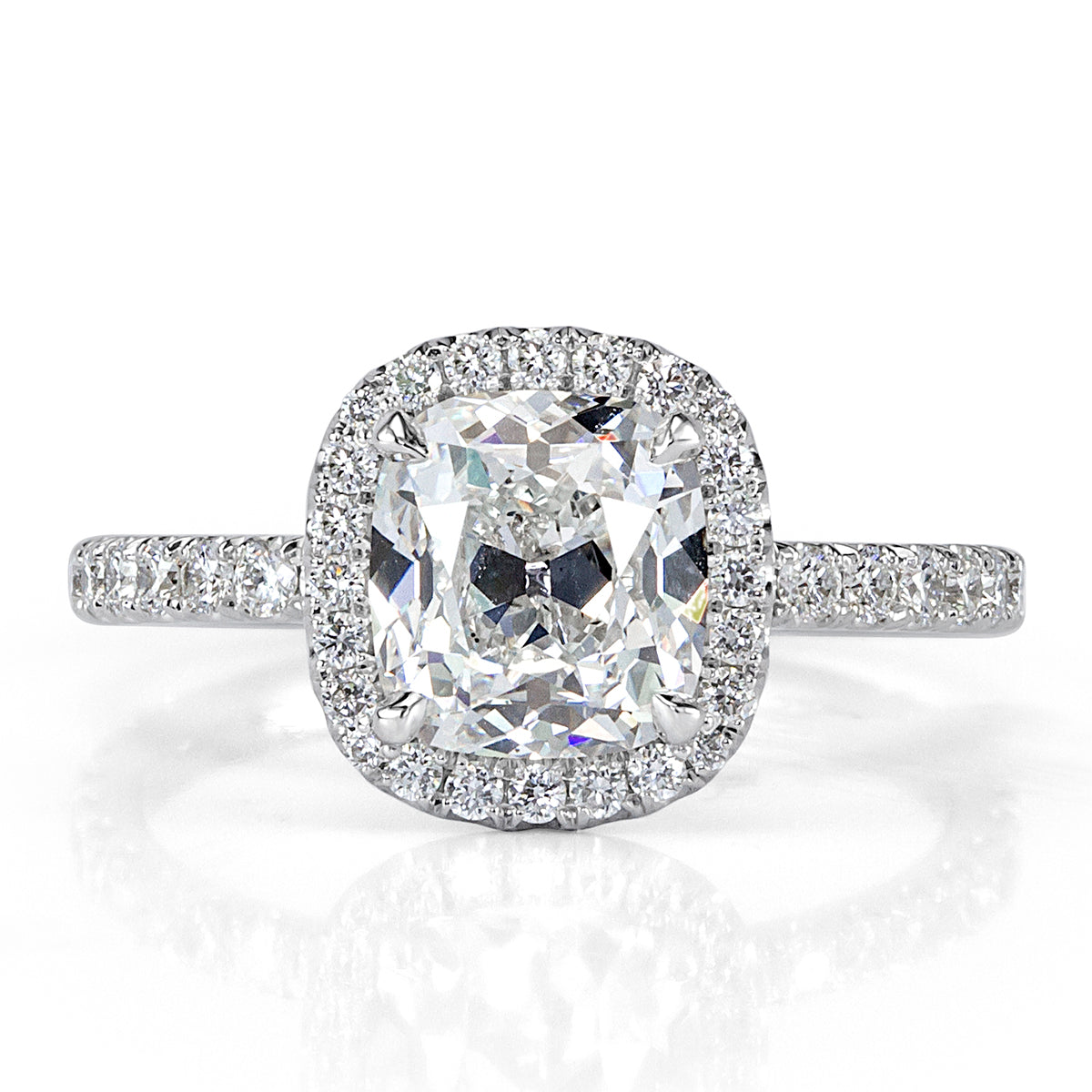 2.67ct Old Mine Cut Diamond Engagement Ring