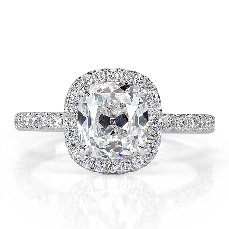 2.67ct Old Mine Cut Diamond Engagement Ring