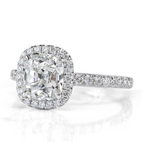2.67ct Old Mine Cut Diamond Engagement Ring