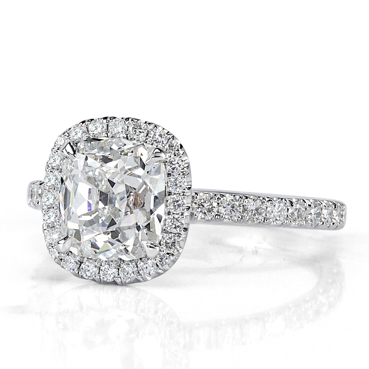 2.67ct Old Mine Cut Diamond Engagement Ring