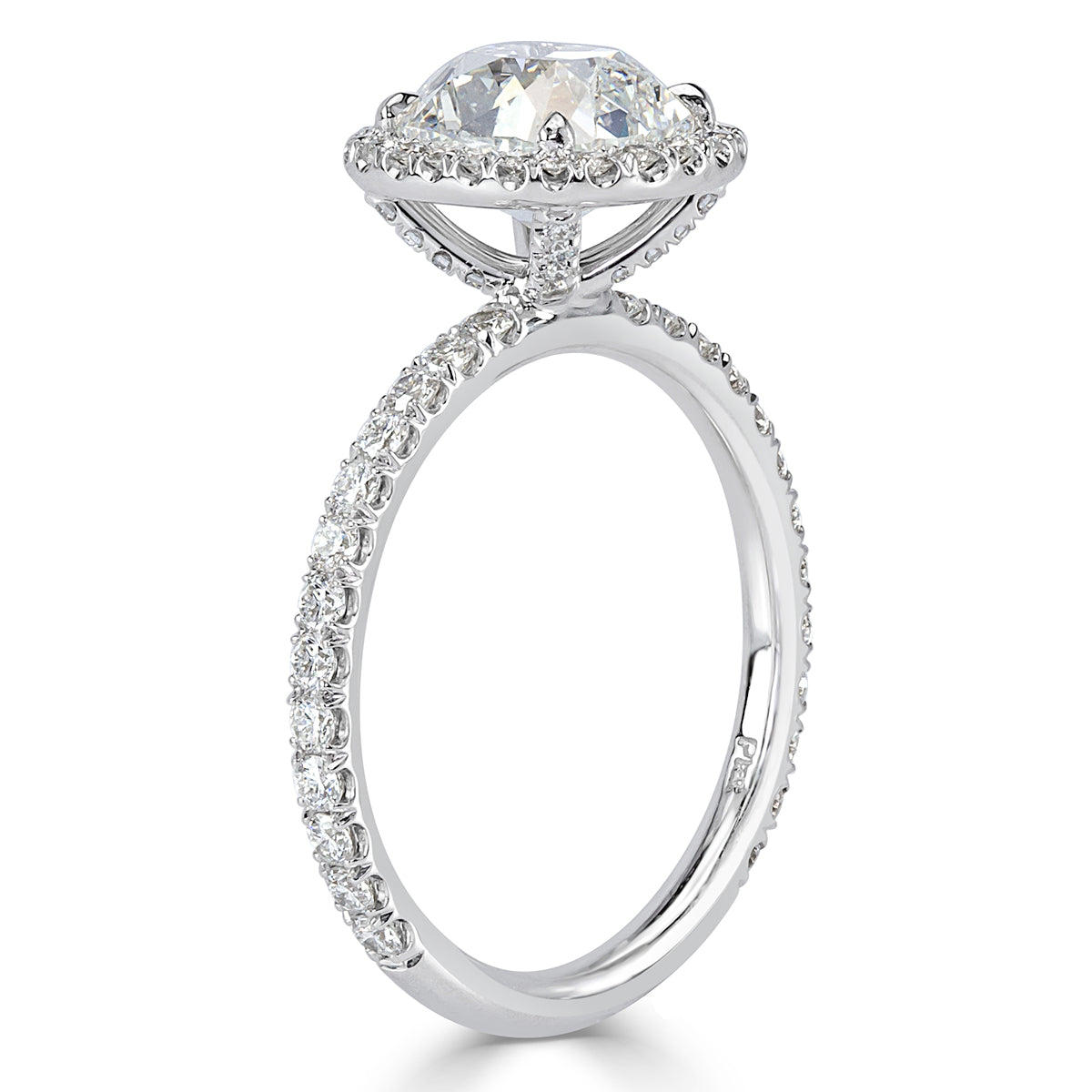 2.67ct Old Mine Cut Diamond Engagement Ring