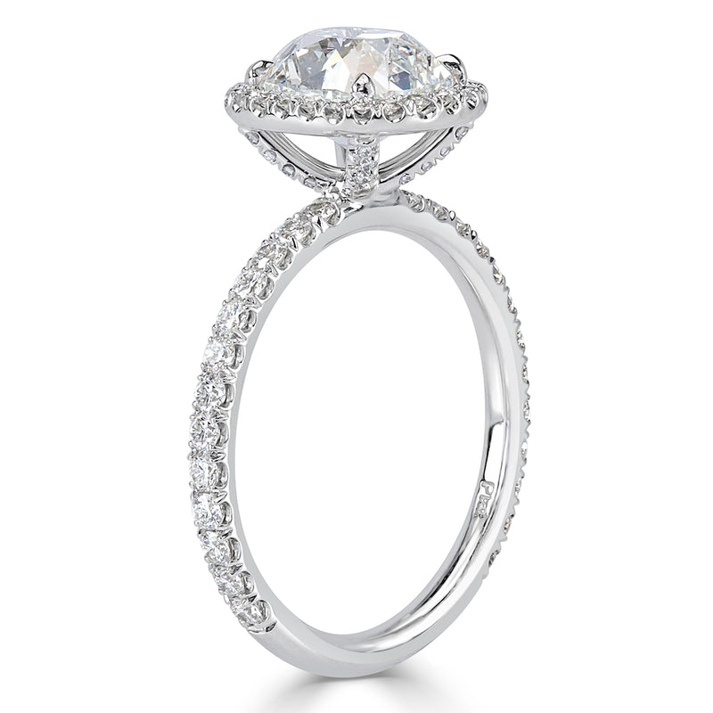 2.67ct Old Mine Cut Diamond Engagement Ring