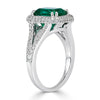 3.90ct Emerald Cut Emerald Engagement Ring