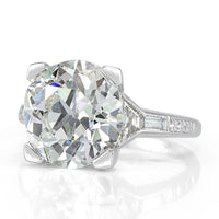 5.27ct Old European Cut Diamond Engagement Ring