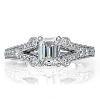 1.31ct Emerald Cut Diamond Engagement Ring