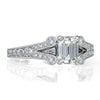 1.31ct Emerald Cut Diamond Engagement Ring