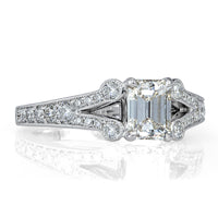 1.31ct Emerald Cut Diamond Engagement Ring