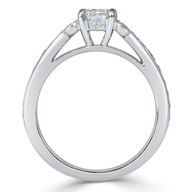 1.31ct Emerald Cut Diamond Engagement Ring