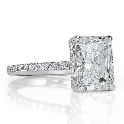 4.39ct Radiant Cut Diamond Engagement Ring