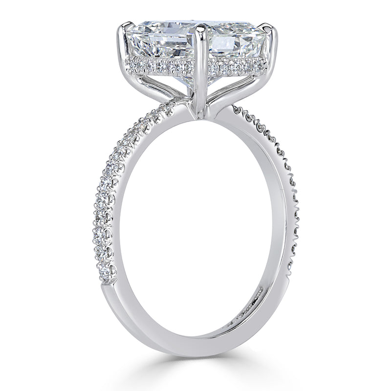 4.39ct Radiant Cut Diamond Engagement Ring