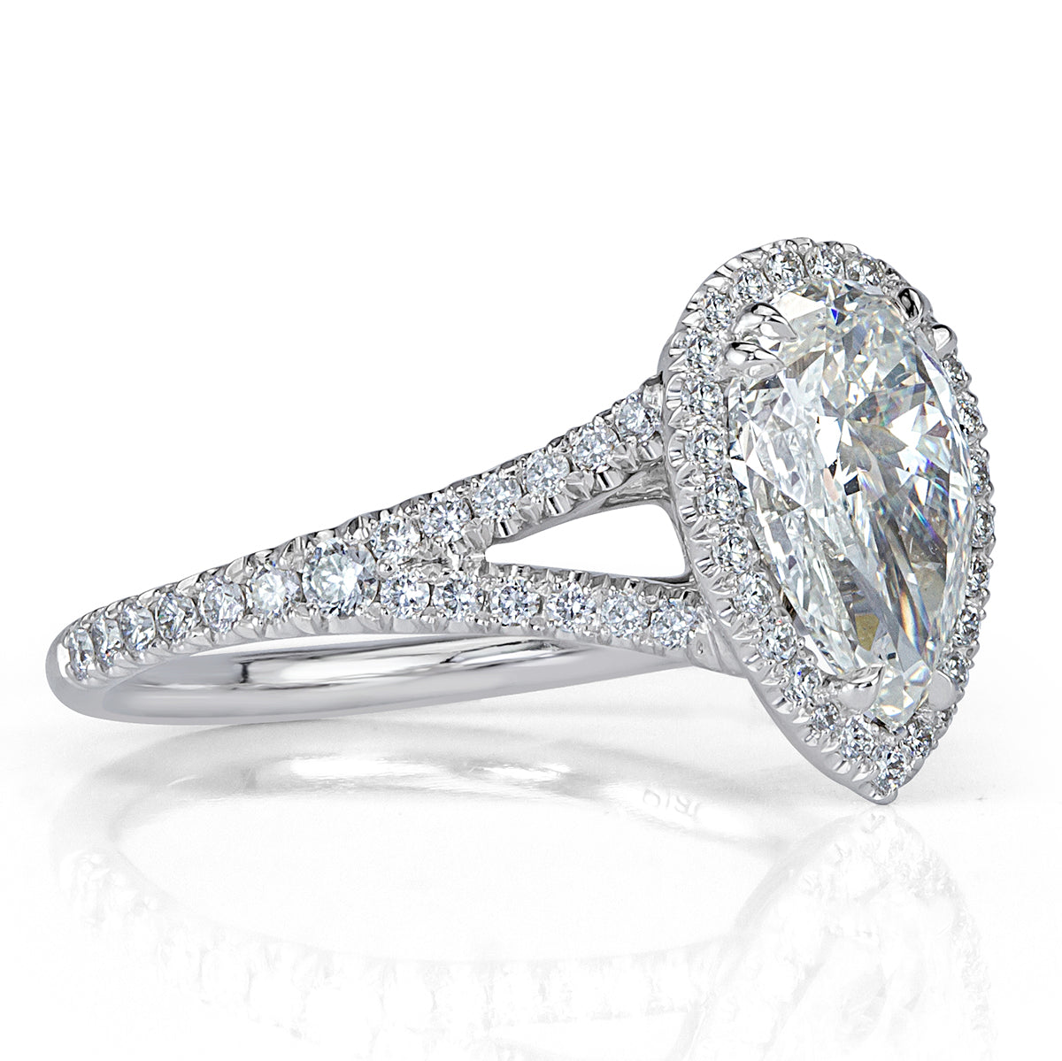 1.96ct Pear Shaped Diamond Engagement Ring