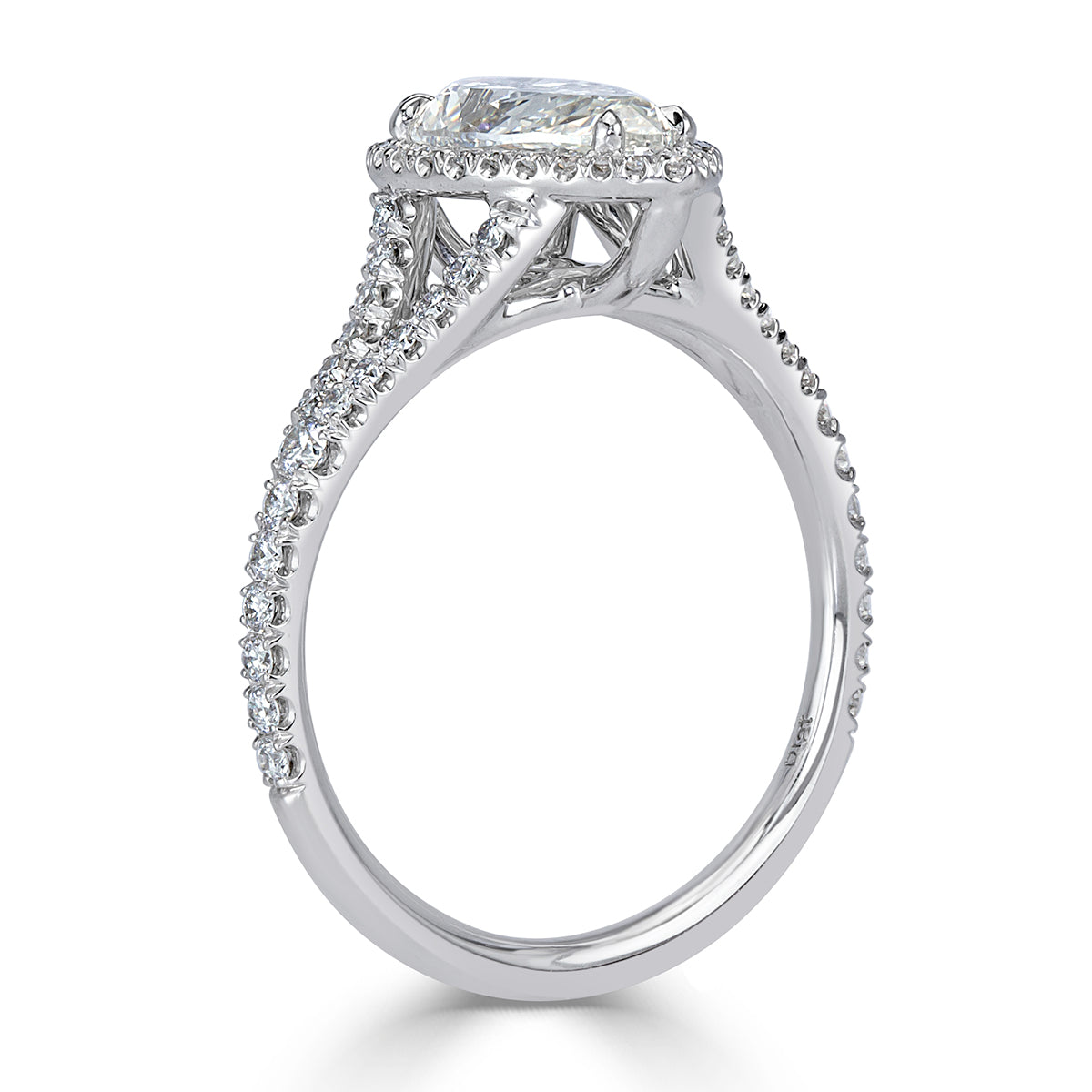 1.96ct Pear Shaped Diamond Engagement Ring
