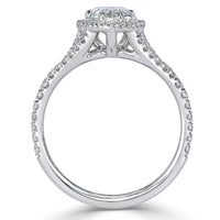 1.96ct Pear Shaped Diamond Engagement Ring