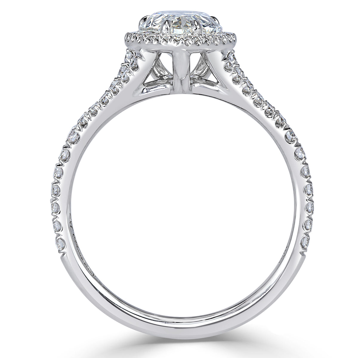 1.96ct Pear Shaped Diamond Engagement Ring