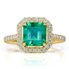 2.35ct Emerald Cut Emerald Engagement Ring