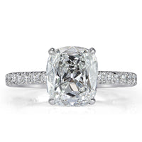 2.57ct Old Mine Cut Diamond Engagement Ring