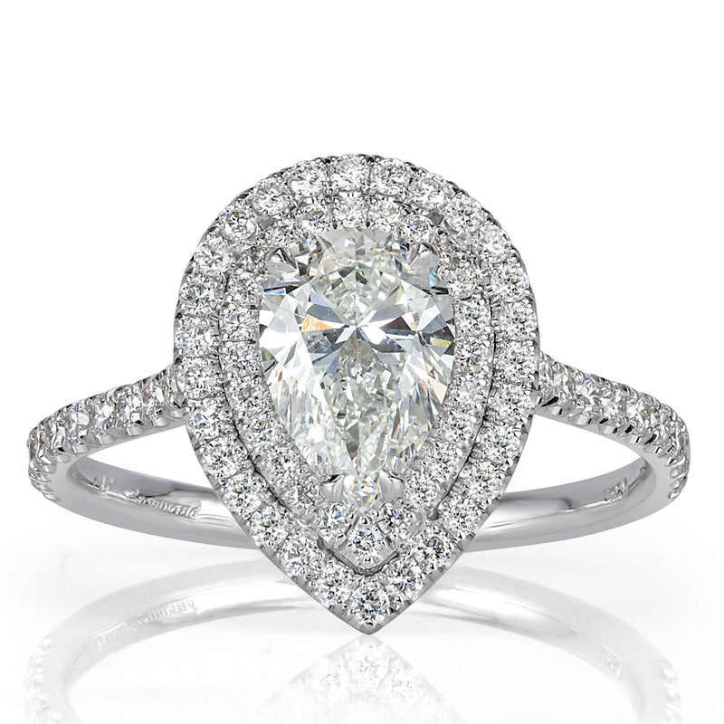 1.57ct Pear Shaped Diamond Engagement Ring