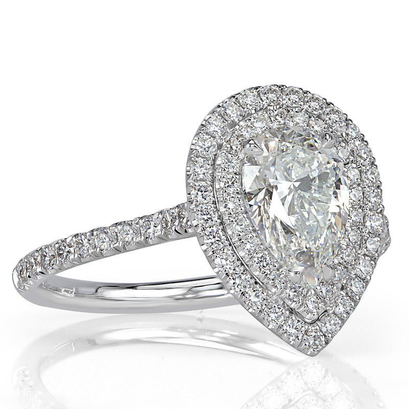 1.57ct Pear Shaped Diamond Engagement Ring