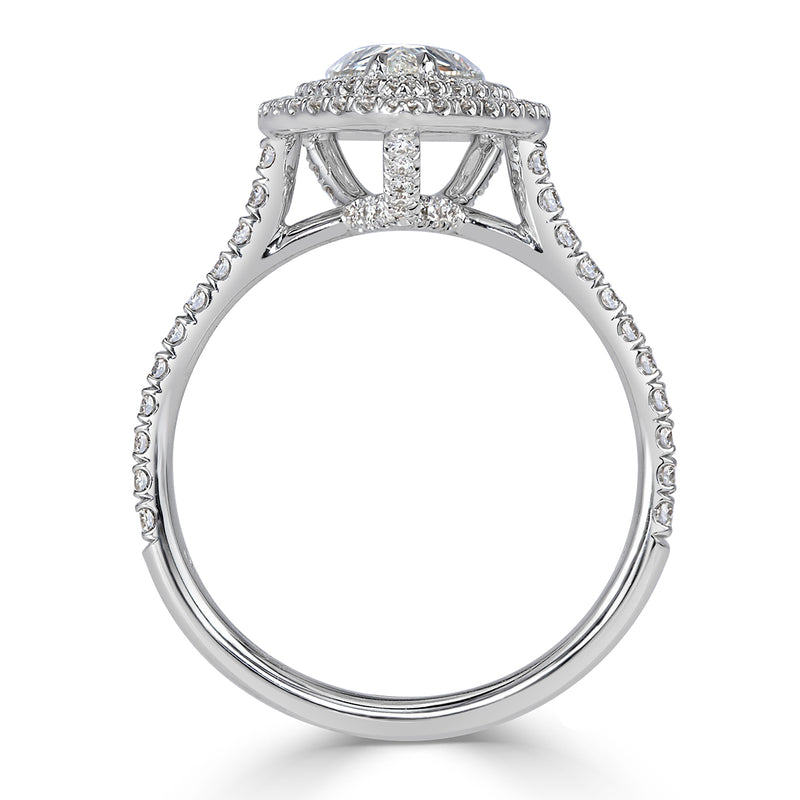 1.57ct Pear Shaped Diamond Engagement Ring