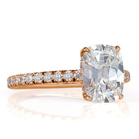 2.68ct Old Mine Cut Diamond Engagement Ring