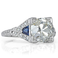 3.95ct Old European Cut Diamond Engagement Ring